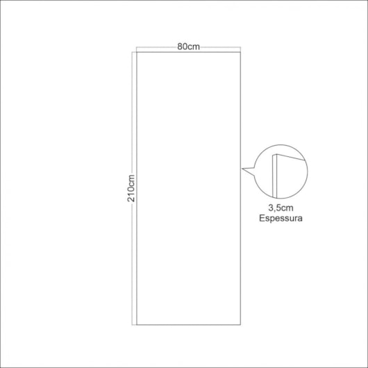 Folha De Porta Melamínica Lisa Mogno MGM 210x70x3,5cm - Imagem principal - 9b0bfab2-907a-4373-9a26-47686b473781