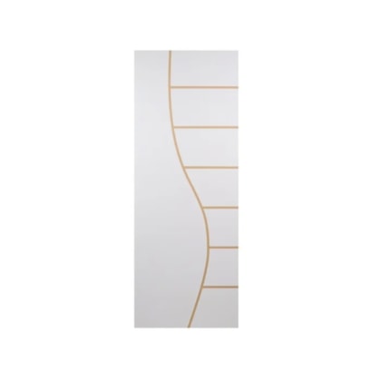Folha Porta Melamínica Madeira Decorada Cantareira Branco MGM 210x80x3,5cm