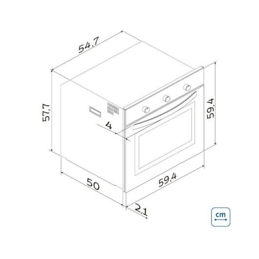 Forno Elétrico De Embutir Glass Cook Em Vidro Temperado Tramontina 73L - Imagem principal - 67c9b70c-e6a6-4dfc-9a56-e5187f5af525