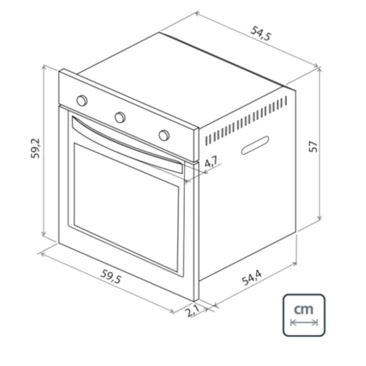 Forno Elétrico de Embutir New Inox Cook 7 Funções Tramontina 71L - Imagem principal - 224db52e-c3e0-4d06-8a8a-e0ac0b8302c0