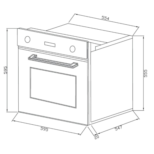 Forno Eletrônico Multifunção Zurique Debacco 60Cm 9 Funções - Imagem principal - 417f61a3-daf5-4284-a9f6-7c3cce69544a