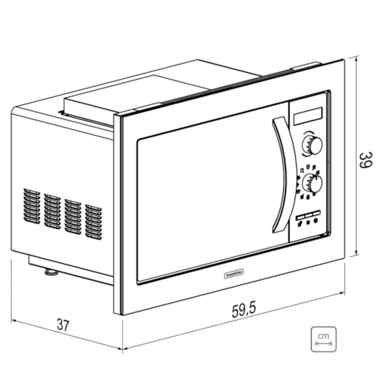 Forno Microondas De Embutir Inox 60 Scotch Brite Tramontina 25 Litros - Imagem principal - e13a20f9-69e6-4869-8c97-8c9b84089ce0