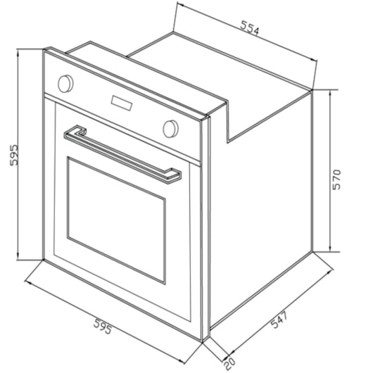 Forno Zurique Eletrônico Steel 9 Funções 220V Debacco 60cm - Imagem principal - 91d5ed1a-1e8e-4b2d-b348-b2c5f25f3d73