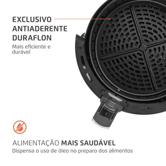 Fritadeira Air Fryer AF3 Preto E Inox Mondial 3,5L 127V 1500W  - Imagem principal - 035dc8a6-bff8-4655-b98a-f73943ed31ca