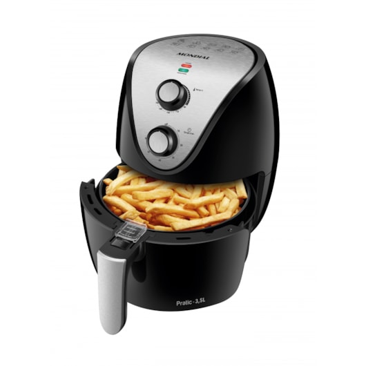 Fritadeira Air Fryer AF3 Preto E Inox Mondial 3,5L 127V 1500W  - Imagem principal - 88865e8f-fc7b-4c50-a0c8-4c8c09b1e0f8