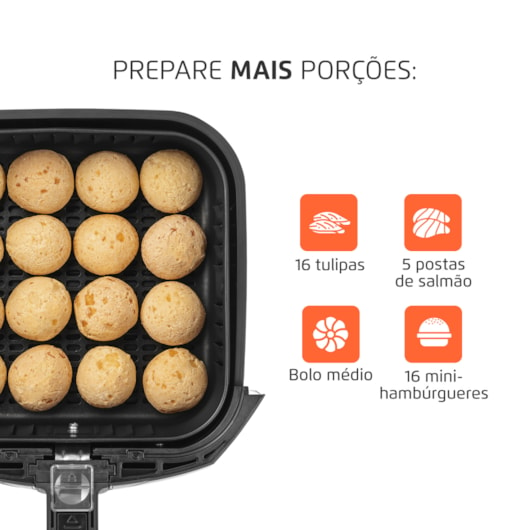 Fritadeira Air Fryer AFN40FB Preto Mondial  4L 127V 1500W  - Imagem principal - c7f55a39-64c0-4136-8103-ffbf5d6e0c32