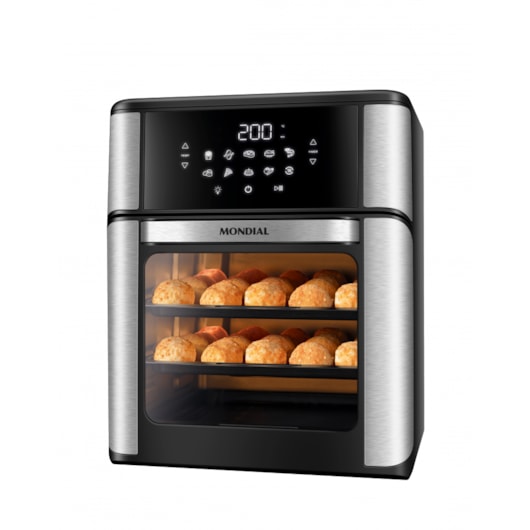 Fritadeira Air Fryer Forno Oven Preto Mondial 12L 127V 2000W - Imagem principal - e3f36ab1-4a21-4a06-9b41-0b41b476791b