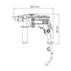 Furadeira De Impacto Com Empunhadura Auxiliar E Sistema de Reversão 500W 1/2 220V Tramontina 