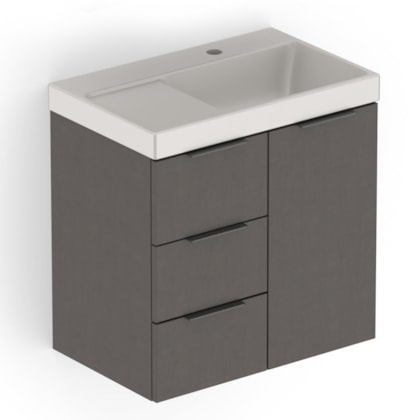 Gabinete Com Cuba Arenal Com Gavetas e Porta Almendra Roca 60x38cm
