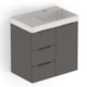 Gabinete Com Cuba Arenal Com Gavetas e Porta Almendra Roca 60x38cm  - 05c9e0ad-d906-497d-a07a-a1bb3dcea44f
