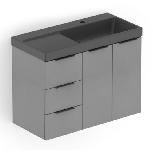 Gabinete Com Cuba Arenal Com Gavetas e Porta Plata Roca 80x38cm  - Imagem principal - 18db8169-f77d-4cec-8f12-a3b0e66a9be9