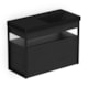 Gabinete Com Gaveta E Lavatório Flow Black Matte Celite 80x38cm - 7987239a-442e-4fa4-93af-48ff8099b139