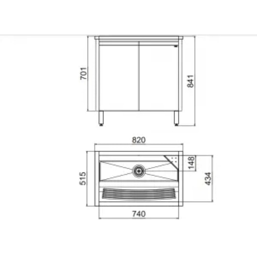 Gabinete Com Tanque Inox 82x51,5x85 Mdf 0,6 430 Vsa 3,5  47 Litros Alto Brilho Docol - Imagem principal - 88167b67-869a-4451-a8a3-f8aa2852d11b