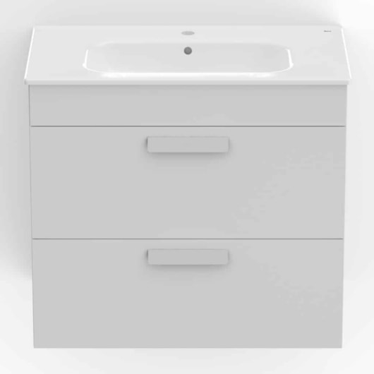 Gabinete Integrado 2 Gavetas Com Lavatório Debba Branco Roca - Imagem principal - 039a99e6-0258-4fe1-b246-061186f188e9