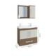 Gabinete Para Banheiro Com Lavatório E Espelho Atenas Amendoa E Off White MGM Móveis 65cm - 9ff89299-b8d5-49f4-87e1-e006bd0339fc