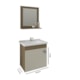 Gabinete Para Banheiro Com Lavatório E Espelho Iris Amendoa E Branco MGM Móveis 44cm - 9ee2fa8f-aa05-4409-9e84-6d3796ae9ae1