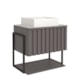 Gabinete Para Banheiro Com Lavatório Frise Metalon Titanium MGM Moveis 60cm - 3c76b605-0ce5-43f5-9f82-f831181d2eca