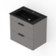 Gabinete Para Banheiro Integrado Com Lavatório 2 Gavetas Stone Cube Matte Black Celite 65x43cm  - 320b2cc6-f675-4f45-a5d0-152407f7c25d