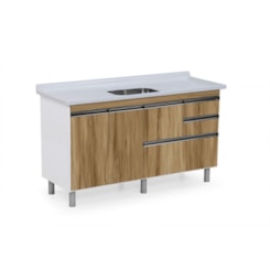 Gabinete Para Cozinha Coliseu 144,2cm 586229 Nogal Rorato