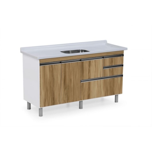 Gabinete Para Cozinha Coliseu 144,2cm 586229 Nogal Rorato - Imagem principal - 47852d81-8afb-4186-b841-2fdf7dcd24fd