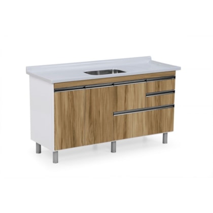 Gabinete Para Cozinha Coliseu 158,7cm 586429 Nogal Rorato
