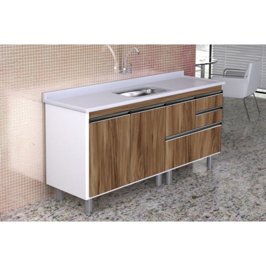 Gabinete Para Cozinha Coliseu 174,5cm 586529 Nogal Rorato - Imagem principal - aa672872-c3ab-49fa-b4f4-d9c8b5d4d3e2