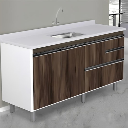 Gabinete Para Cozinha Coliseu Castanho Rorato 158,7Cm - Imagem principal - 75290b14-8516-44b1-bc28-3a891c054344