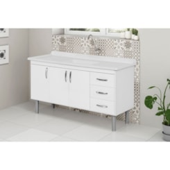 Gabinete Para Cozinha Toquio 144,2cm Branco Rorato