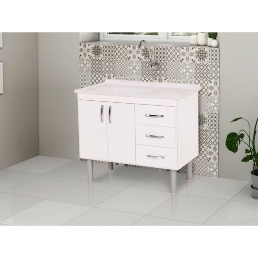 Gabinete Para Cozinha Tóquio 95,2cm Branco Rorato - Imagem principal - a1421d2f-4698-44f7-8d25-460ba583ba71