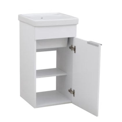 Gabinete Para Lavanderia Madeira Tanque 1 Porta Branco Celite 75x38cm