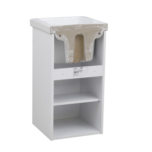 Gabinete Para Lavanderia Madeira Tanque 1 Porta Branco Celite 75x38cm - Imagem principal - 92ea3072-f531-4bf7-a666-d0144c0f9b2e