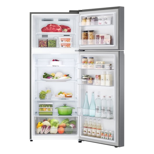 Geladeira Duplex Frost Free Inverter Inox Look LG 395L 127V  - Imagem principal - 7dc8d6b7-ac7c-4dd5-b9c4-3acac7678005