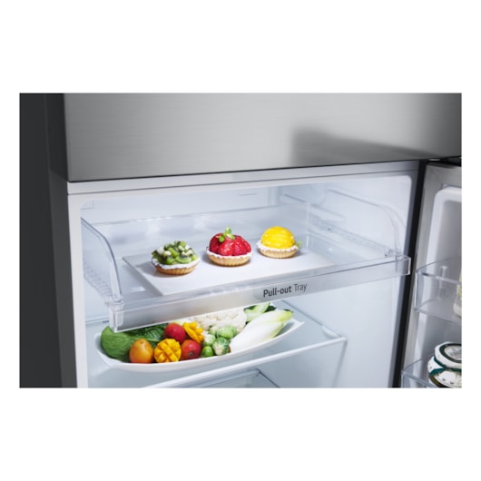 Geladeira Duplex Frost Free Inverter Inox Look LG 395L 127V  - Imagem principal - a1a21147-301c-45aa-9fed-1bb6f0e84023