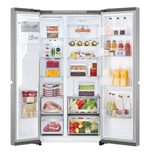 Geladeira Smart Frost Free Bivolt Side By Side Inox Lg 638L - Imagem principal - bd475f4f-5ae5-4672-b49c-6425ebb34992