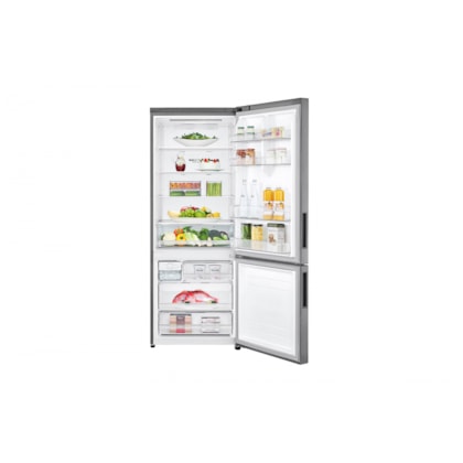 Geladeira Smart Frost Free Inverter Inox Look LG 451L 127V
