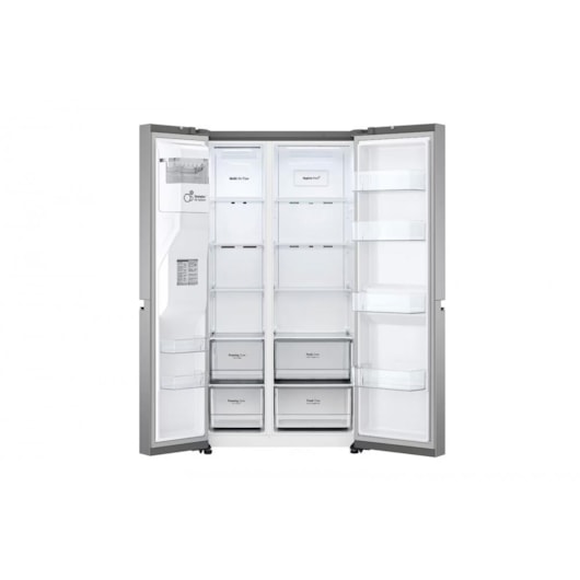 Geladeira Smart LG Side by Side UVnano 611 litros Motor Inverter Aço Escovado 220v GC-L257SLP1 - Imagem principal - d6cc9520-492b-4d93-b10a-ed6941ff1568