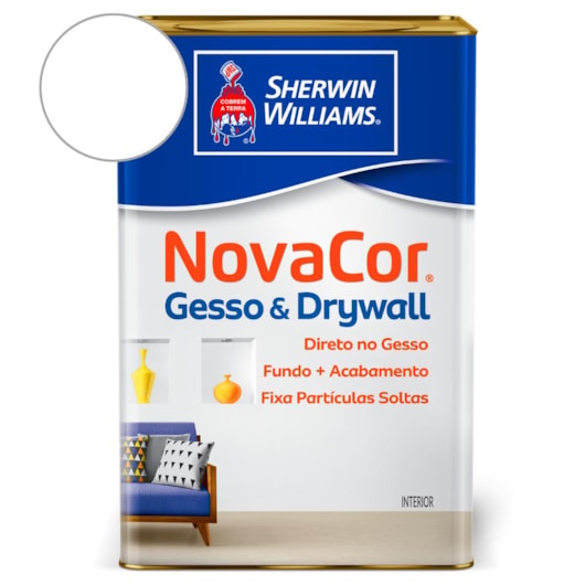 Gesso NovaCor Drywall Branco Sherwin Williams 18L - Imagem principal - 2c409666-0c27-4d48-b9b9-01cfcc43a098