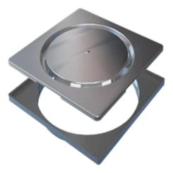 Grelha Abre Fecha Sem Porta Grelha Novii Escovado Linear 15cm