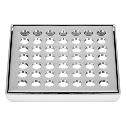 Grelha Quadrada sem Fecho e com Caixilho Cromado Fani 9,42cm