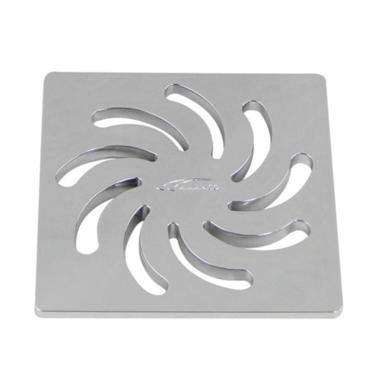 Grelha Quadrada Vórtice Abs 15cm Cromada Amanco - Imagem principal - 760c8722-da91-472e-b38a-79594da08227