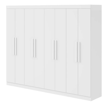 Guarda Roupa 4 Gavetas 8 Portas Andara Branco Lopas