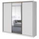 Guarda Roupa Casal Com Espelho 3 Portas 6 Gavetas Spazio Glass Branco Lopas - 09f82bf4-363d-47f9-a40c-4ee4d46d4c9f