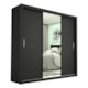 Guarda Roupa Melissa Glass 3 Portas Com Espelho Preto Carioca Móveis - fd17dcbe-3237-466c-b70d-6396c7dd9784