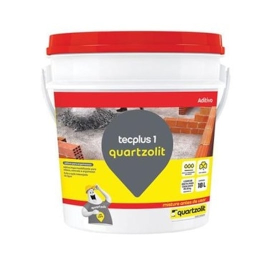 Impermeabilizante Aditivo Para Argamassa E Concreto Tecplus 1 18l Quartzolit - Imagem principal - 7e08c0ba-a8fd-4b49-a624-dc7953f27115