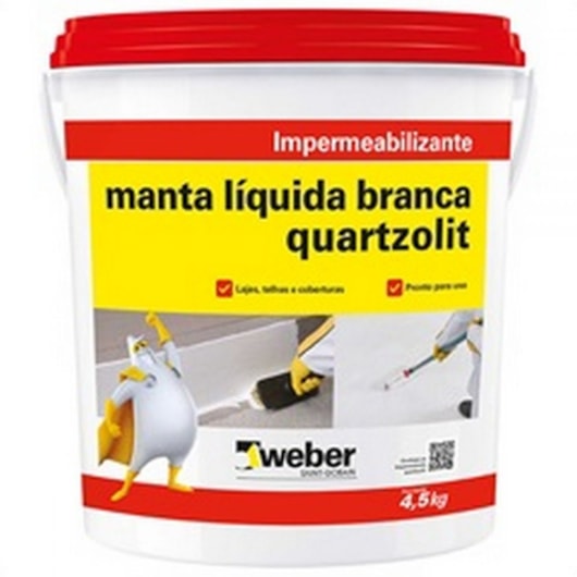 Impermeabilizante Manta Líquida 4,5l Branco Quartzolit - Imagem principal - ce5ba469-203e-44ac-a6ab-14d67d06525e