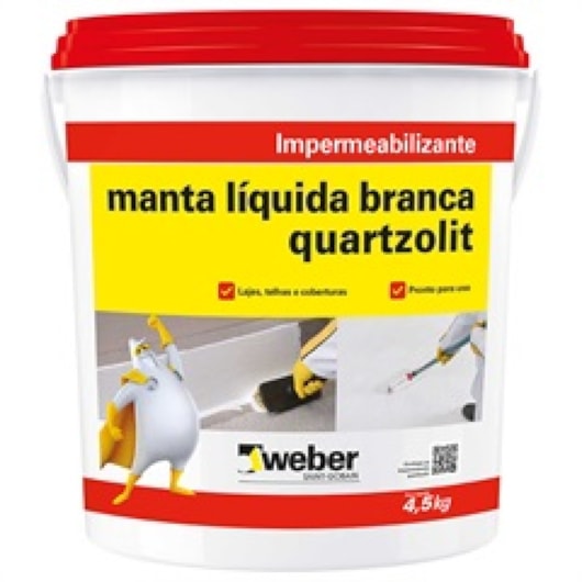 Impermeabilizante Manta Líquida 4,5l Branco Quartzolit - Imagem principal - f43f20ee-470d-4b6c-8463-fdbfc00ac444