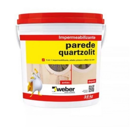 Impermeabilizante Para Parede 3,6l Quartzolit - Imagem principal - 97d8c02c-08d7-42d2-9c5d-4ad0d8370935