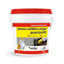 Impermeabilizante Pintura Asfáltica Acqua 18l Quartzolit