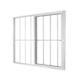 Janela De Alumínio 2 folhas Com Vidro Liso E Grade Soft Branco MGM 100x120cm - 410202b5-8490-4232-bc7a-27fa996444a9