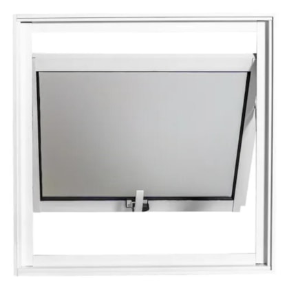 Janela De Alumínio Soft Max Com Vidro Mini Boreal Branco Mgm 60x60cm